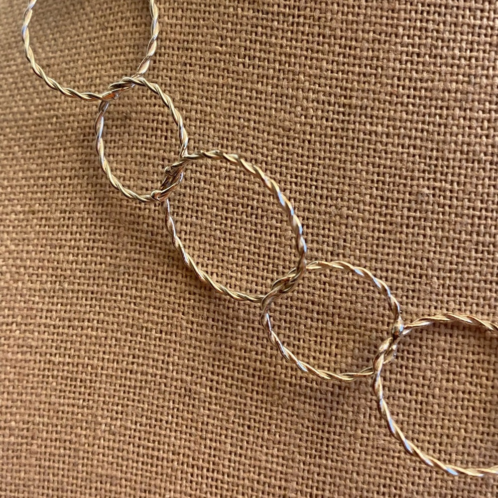 Beautiful 925 Sterling Silver Interlocking Circle… - image 6